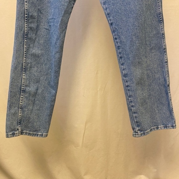 Wrangler 31 x 30 Stonewash Mens Jeans, With W Logo on Pockets, Straight Leg - Picture 5 of 10